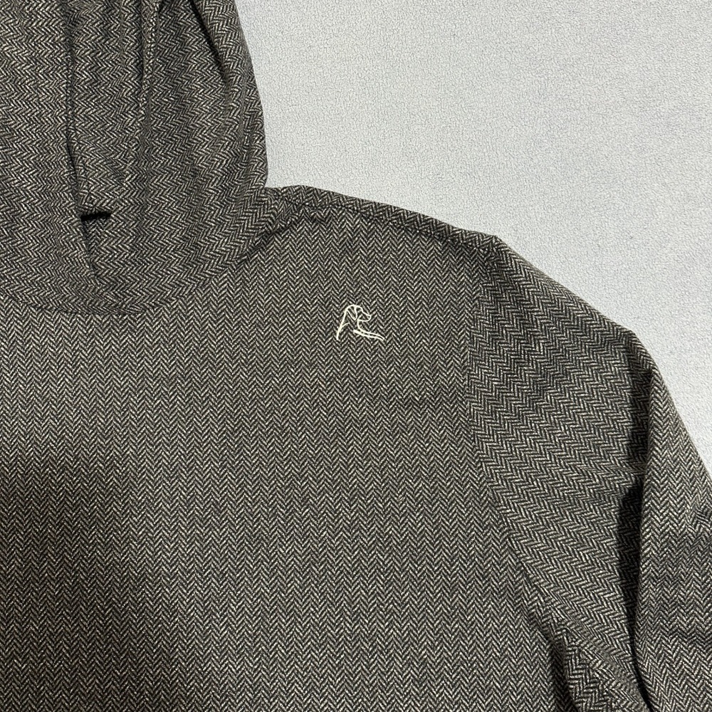 Rhoback Performance Hoodie Pullover Gray Herringb… - image 4